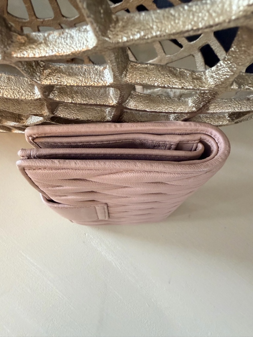Miu Miu Matelassé Wallet Cammeo Pink 5ML015 with Authenticity Card - Picture 5 of 11